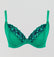 D+ patterned lace plunge [Emerald/Ink] Bras Panache 