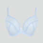 D+ embroidered mesh plunge bra [Blue Meadow]