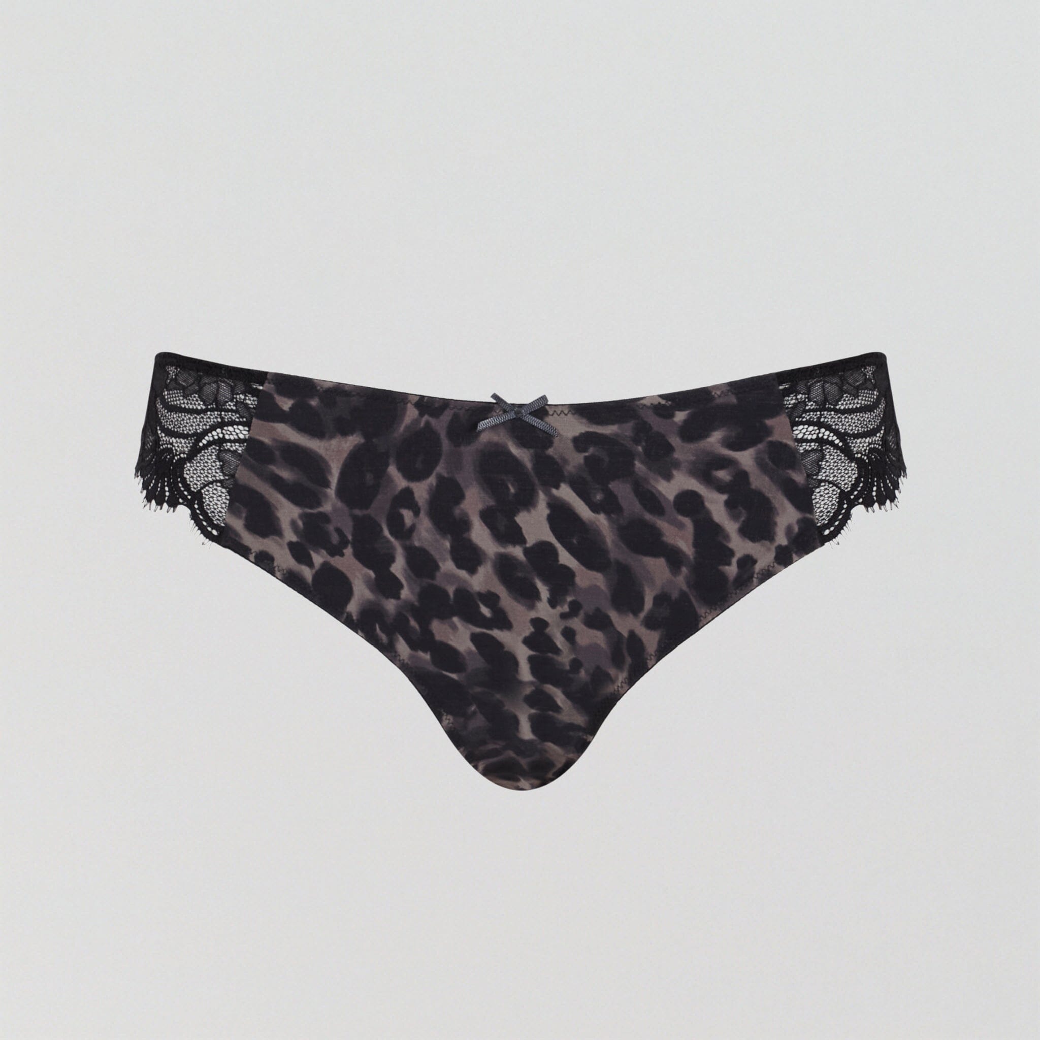 Lace & microfibre brazilian knicker [Black/Leopard] – The Pantry