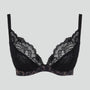 D+ lace high apex plunge [Black/Leopard] Bras Panache 