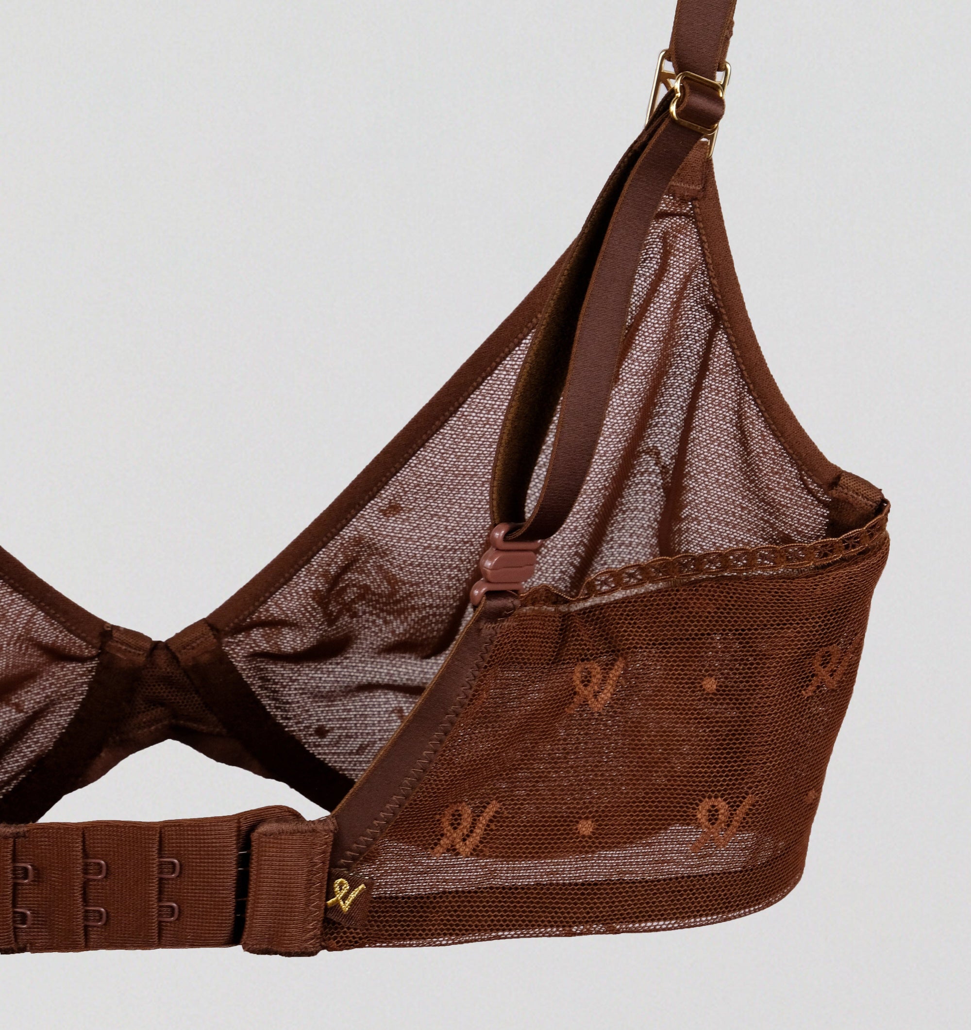 Abstract mesh plunge [Cacao] Bras Nudea 