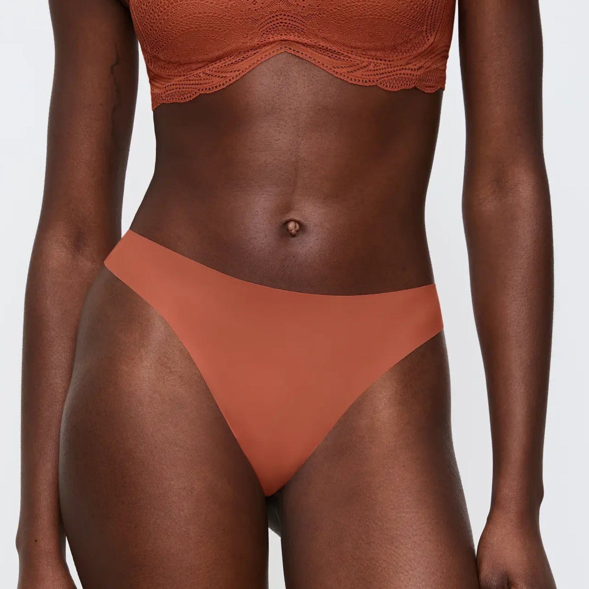 Everyday microfibre & lace thong [ Terracotta] Bottoms Triumph 