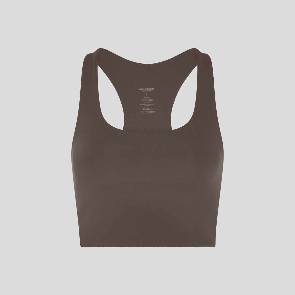 Firm support racerback sports bra [Dark Chocolate]
