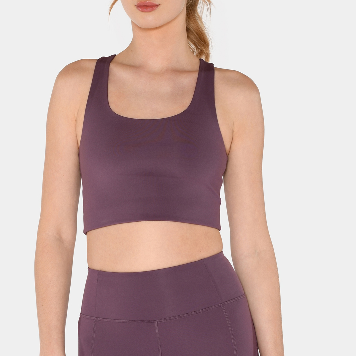 Firm support racerback sports bra [Purple Heather]
