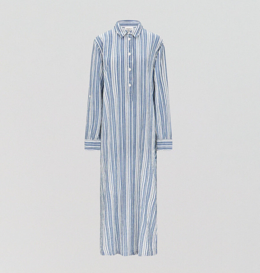 Floor length relaxed fit nightshirt [ French Blue] Sleep Nudea 