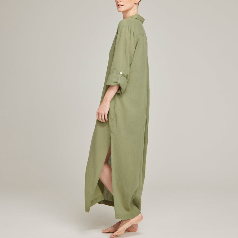 Floor length relaxed fit nightshirt [Sage] Sleep Nudea 