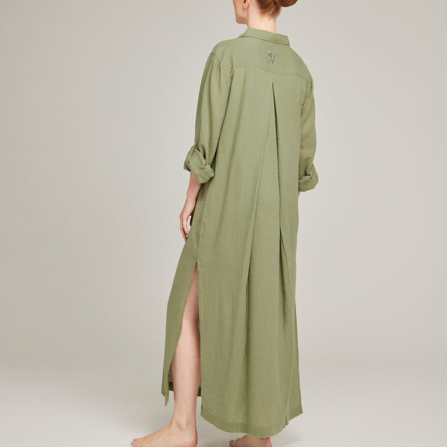 Floor length relaxed fit nightshirt [Sage] Sleep Nudea 