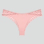 Floral lace scalloped edge brazilian brief [Petal Pink]
