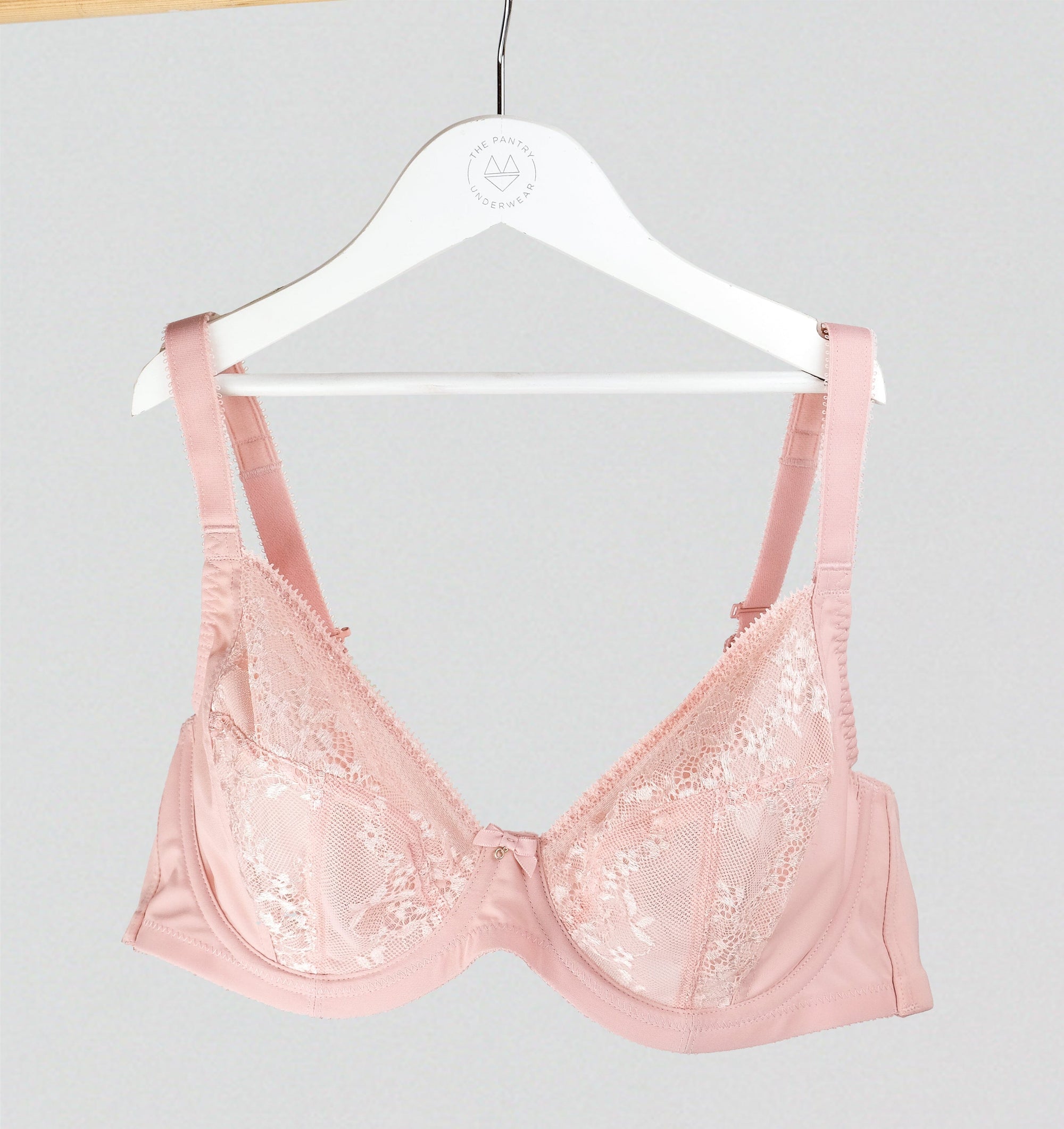 Floral lace & microfibre plunge [Soft Rose] Bras Panache 
