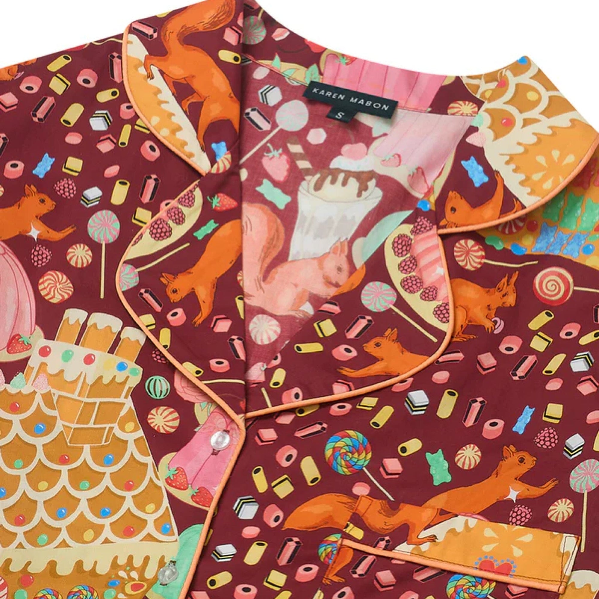 Gingerbread house long cotton pyjama set Sleep Karen Mabon 