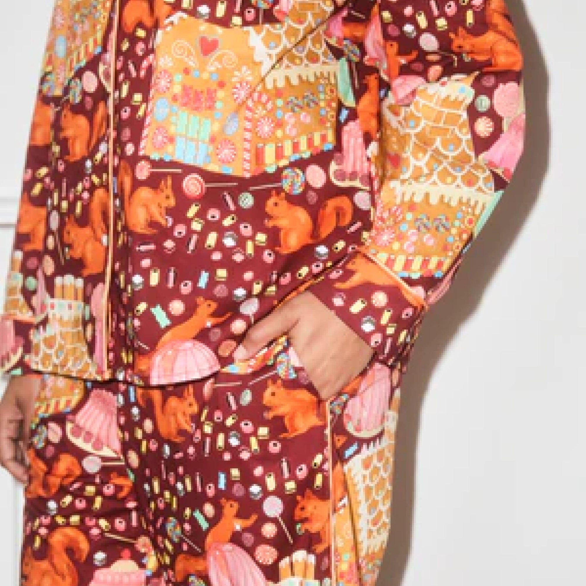 Gingerbread house long cotton pyjama set Sleep Karen Mabon 