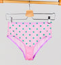 Green daisy & pink mesh high waist brief Bottoms Dora Larsen 