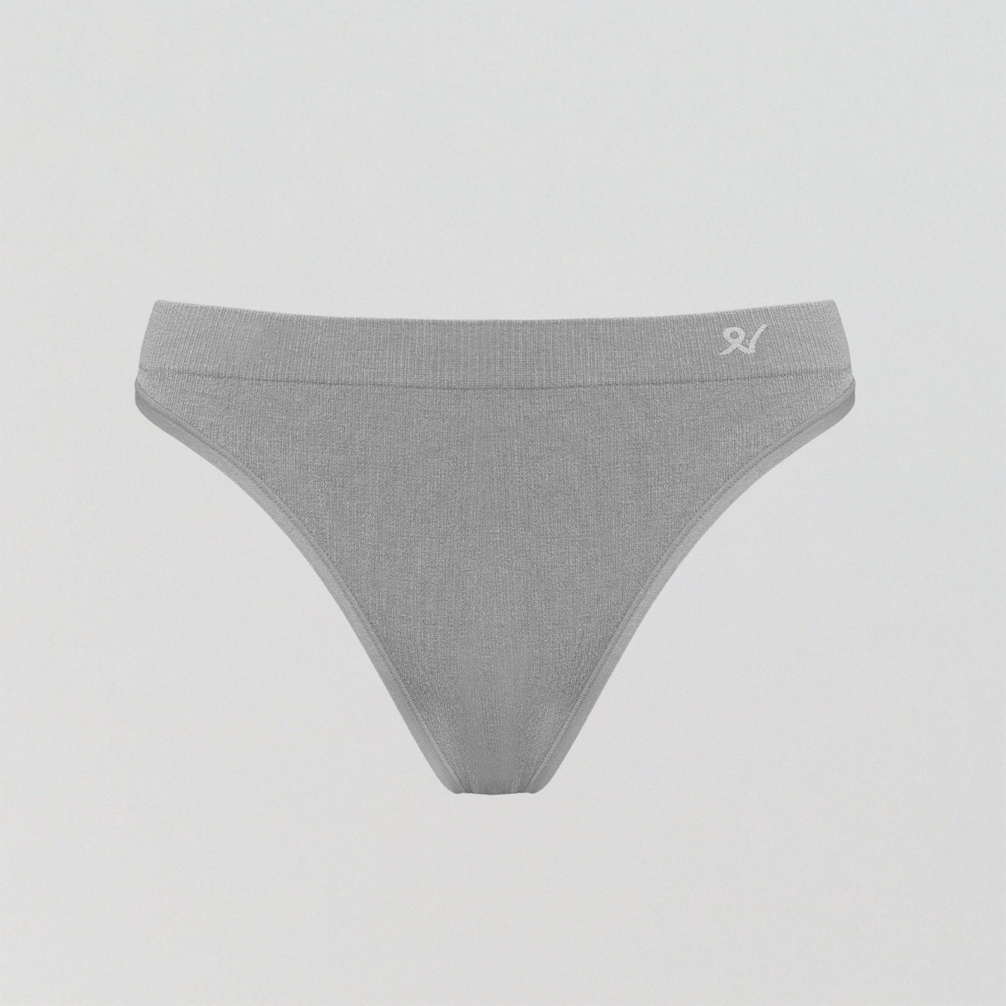 Seamless ribbed high leg knicker [Cloud Grey] Bottoms Nudea 