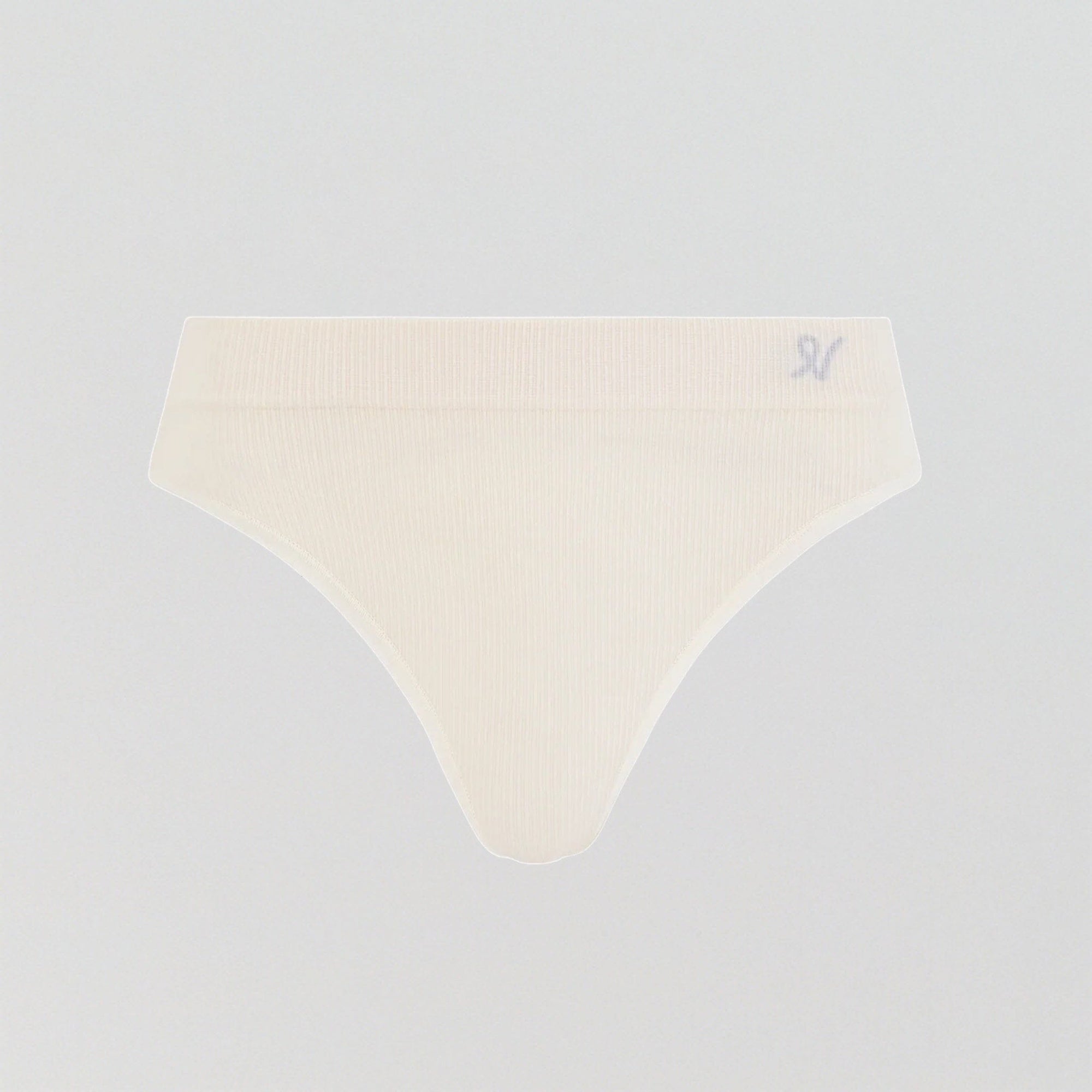Seamless ribbed high leg knicker [Winter White] Nudea 
