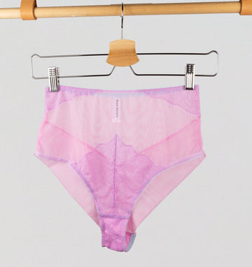 Pink mesh w. lavender & sky high waist knicker Bottoms Dora Larsen 