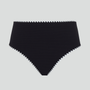 High waist crochet edge bikini brief [Monochrome]