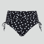 High waist gather bikini brief [Monochrome polka]