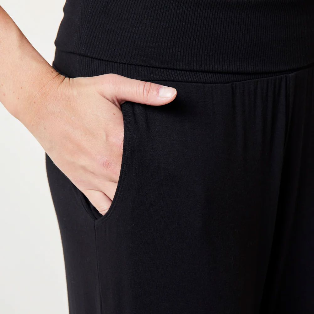 High waist lounge pants [Black] Sleep CCDK 