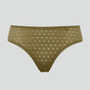 Honeycomb lace high leg brief [Fern Green]