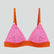 Hot pink lace & paprika padded triangle bralette Bras Dora Larsen 32B/C 