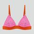 Hot pink lace & paprika padded triangle bralette Bras Dora Larsen 32B/C 