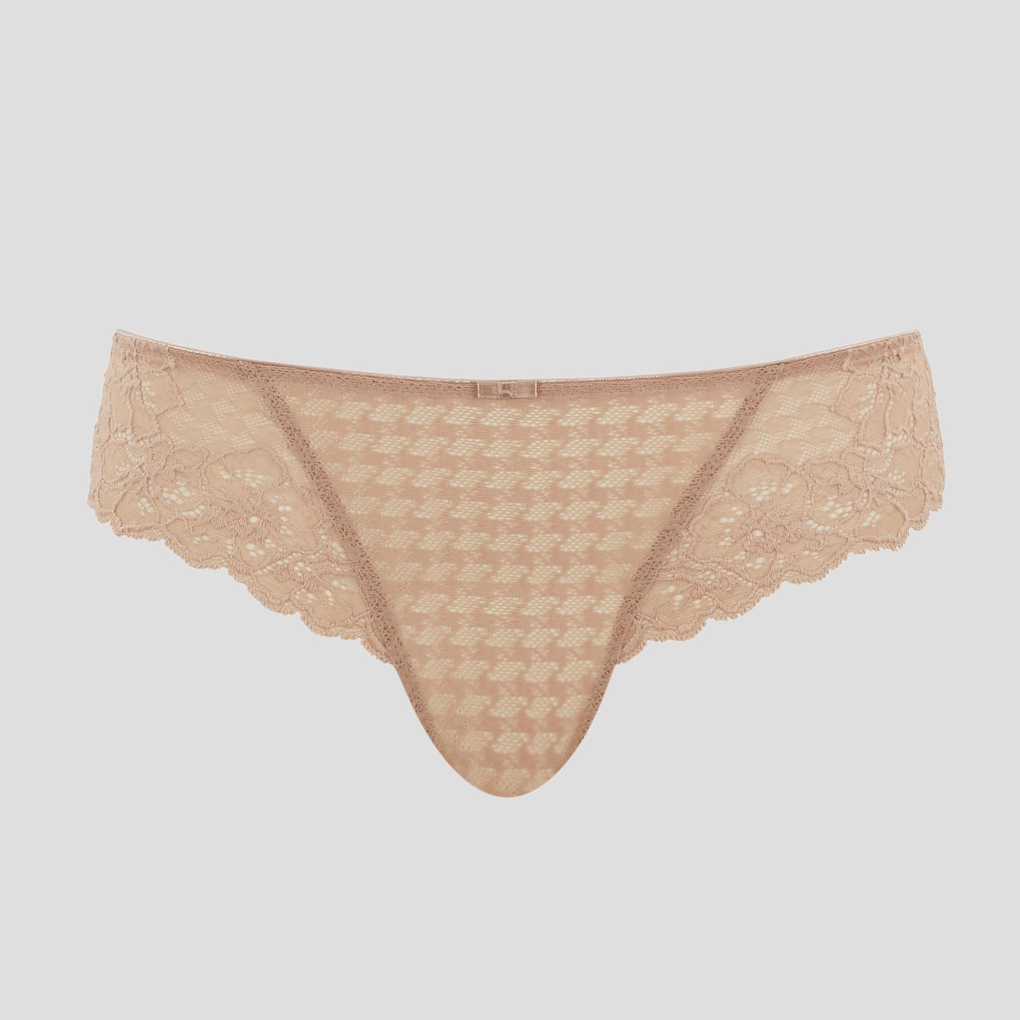 Houndstooth & floral lace brazilian [Honey] Bottoms Panache 