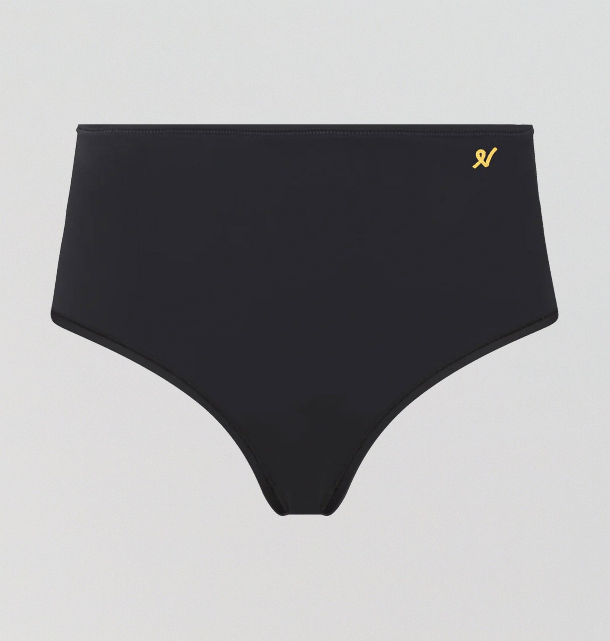 Invisible microfibre high waist brief [Black] Bottoms Nudea 