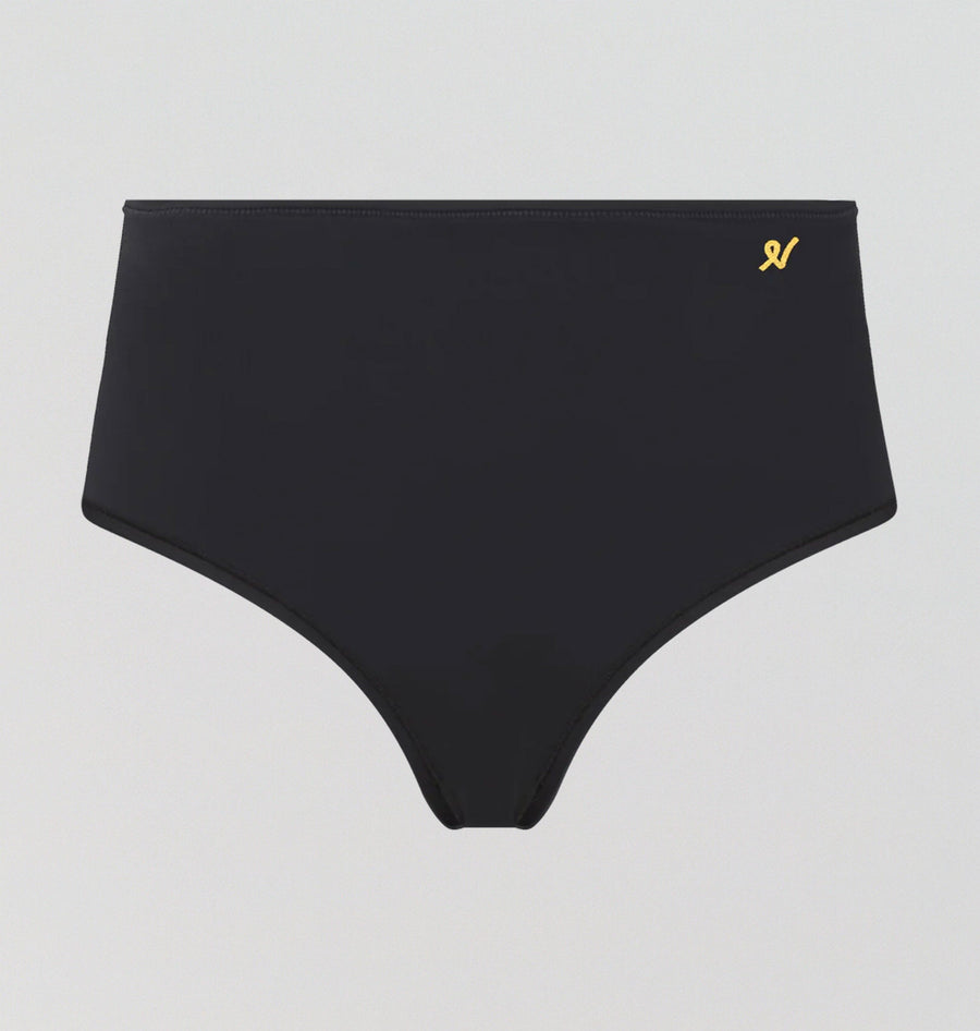 Invisible microfibre high waist brief [Black] Bottoms Nudea 