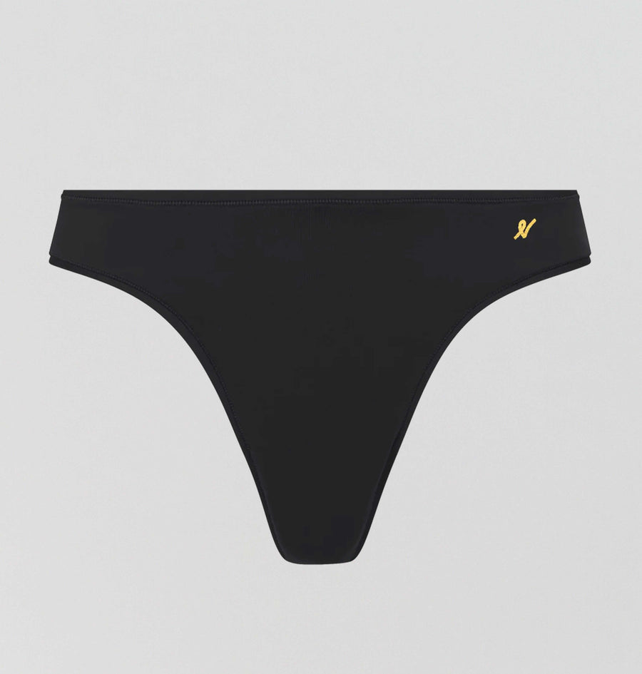 Invisible microfibre thong [Black] Bottoms Nudea 