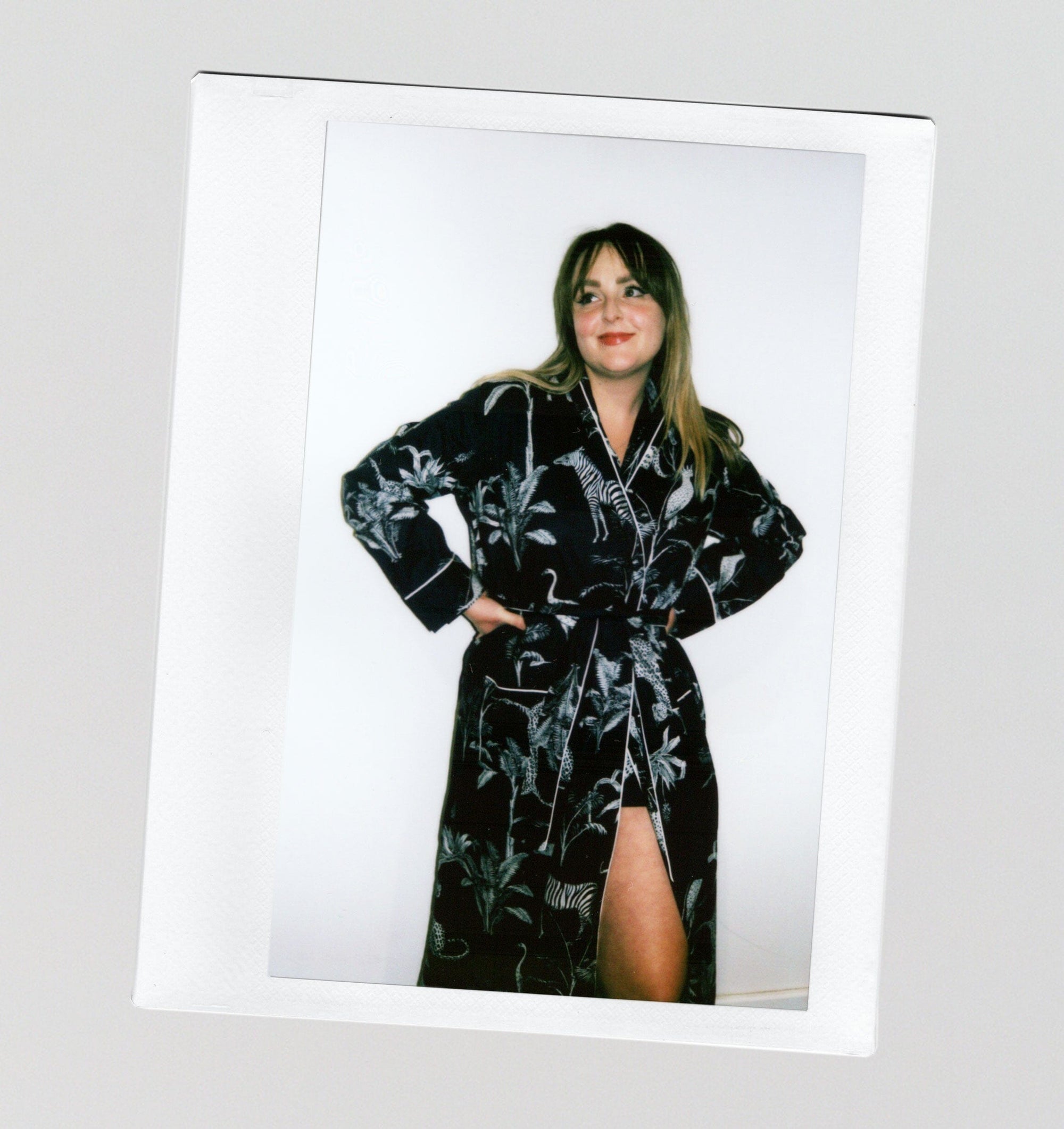 Organic cotton robe [Navy Jungle] Sleep Myza 