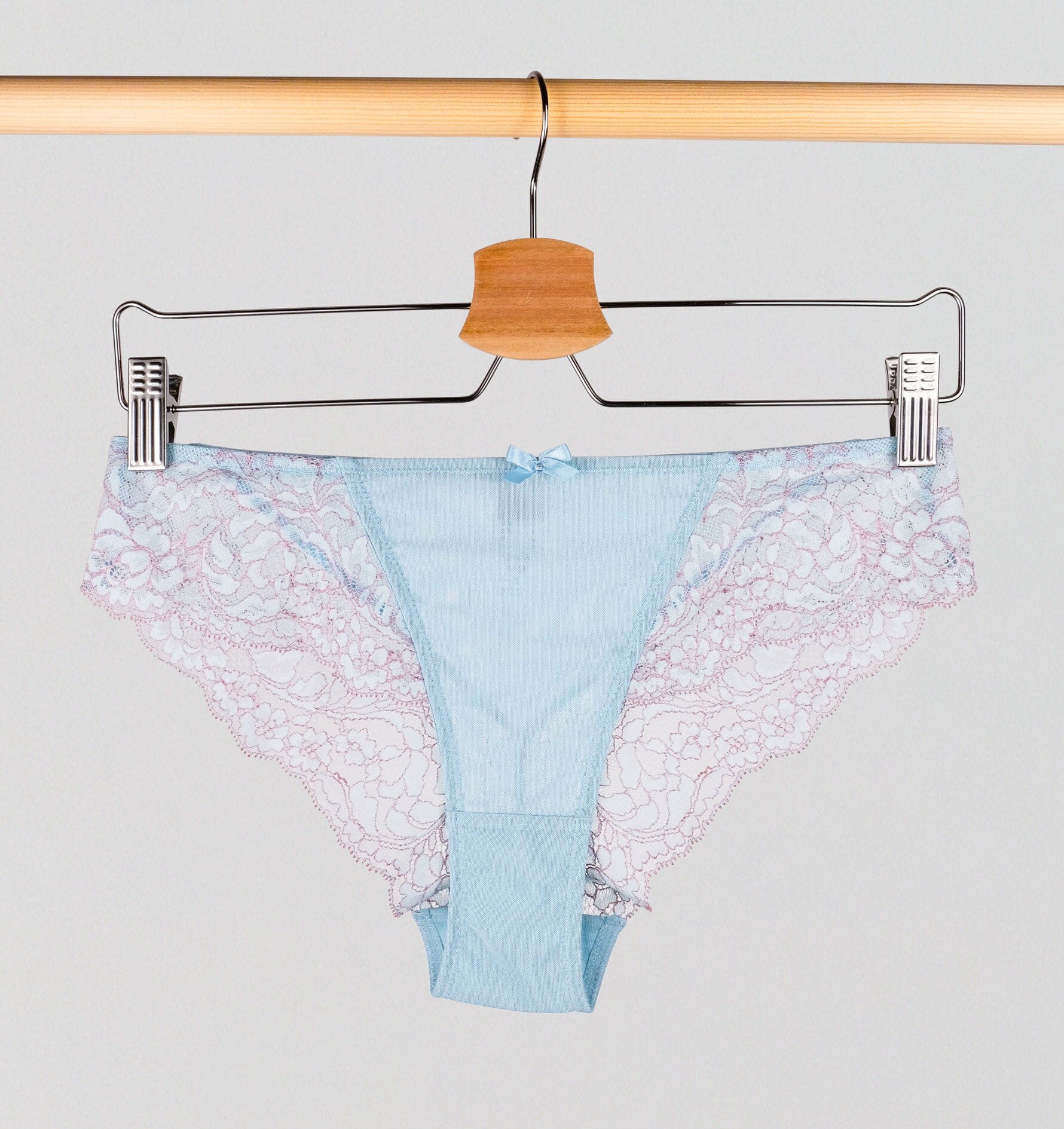 Lace seam-free brazilian [Ash/Blue] Bottoms Panache 