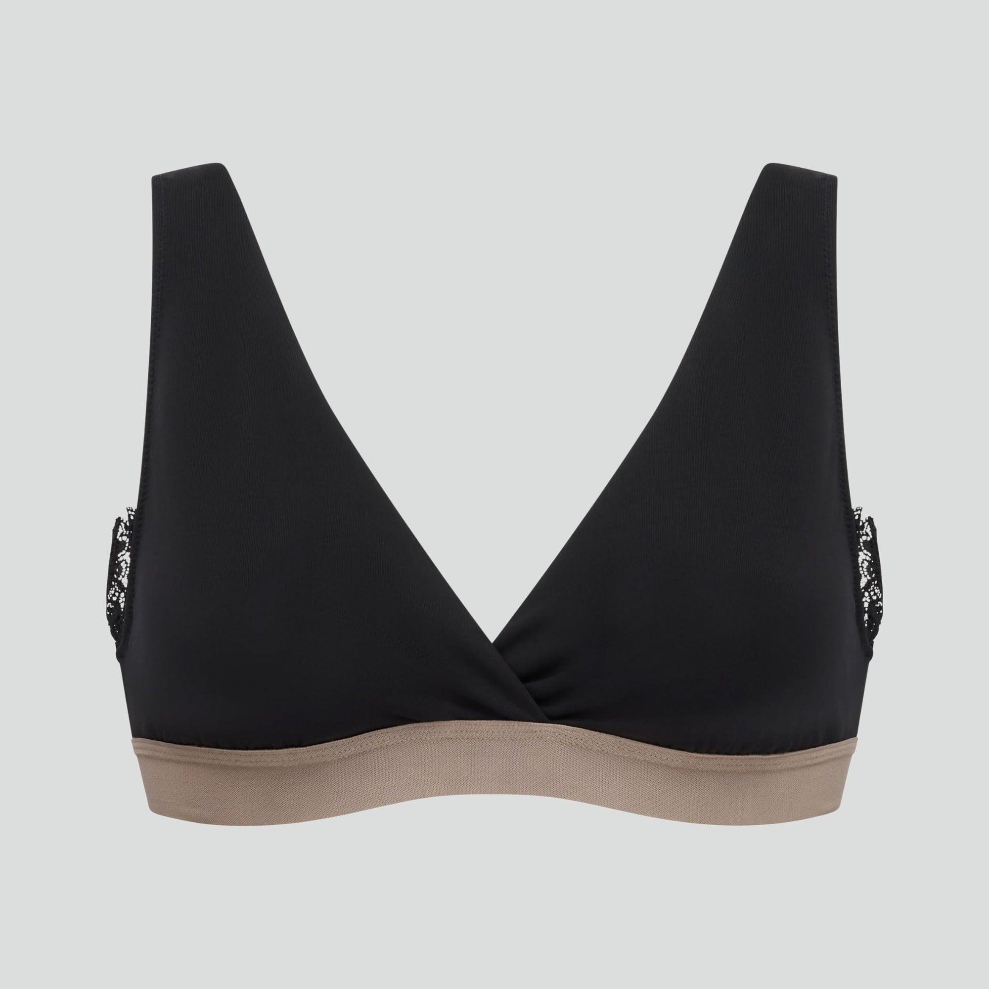 Lace insert crop [Black/Taupe] Maternity Six 