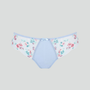 Lace seam-free thong [Blue Bouquet]
