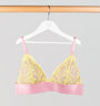 Lemon lace & violet mesh padded triangle Bras Dora Larsen 