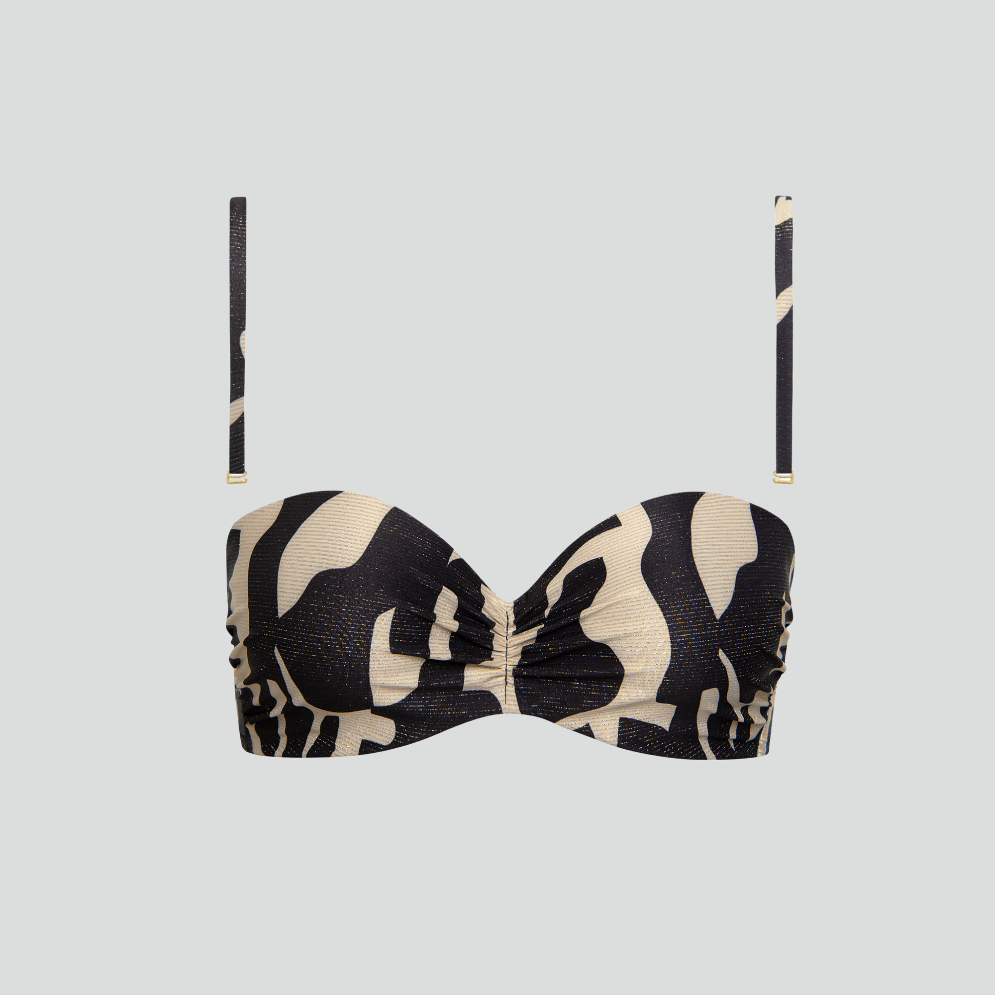 Underwired balconette bikini top [Black Shimmer]