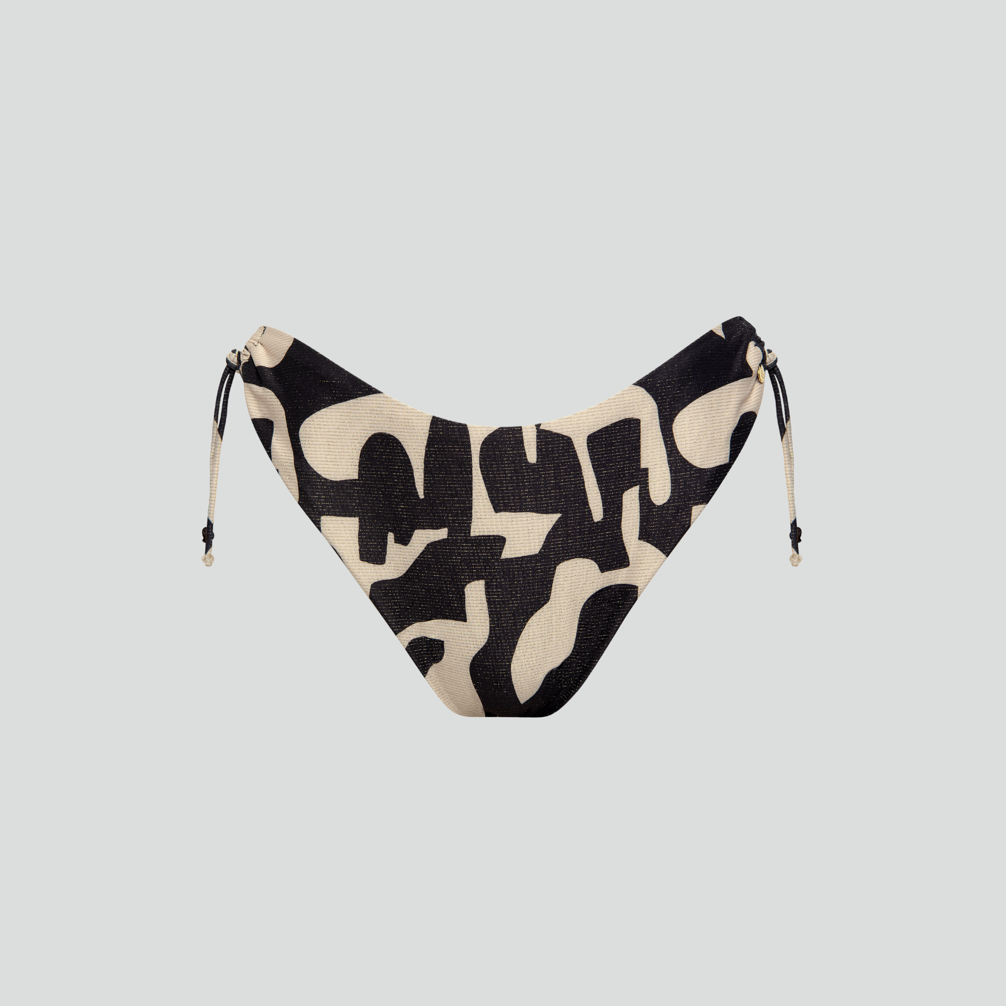 Tie-side brazilian bikini brief [Black Shimmer]