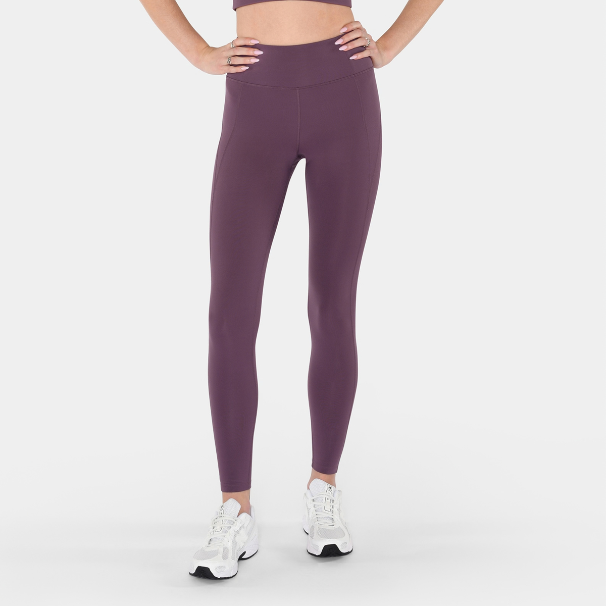 Longer high-rise compression legging [Purple Heather]