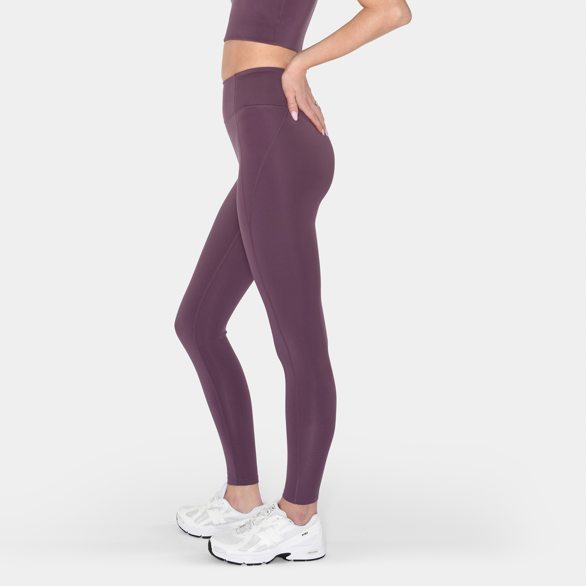 Longer high-rise compression legging [Purple Heather]