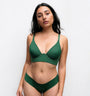 Body contour underwired longline bralette [Forest Green] Bras The Pantry Underwear 