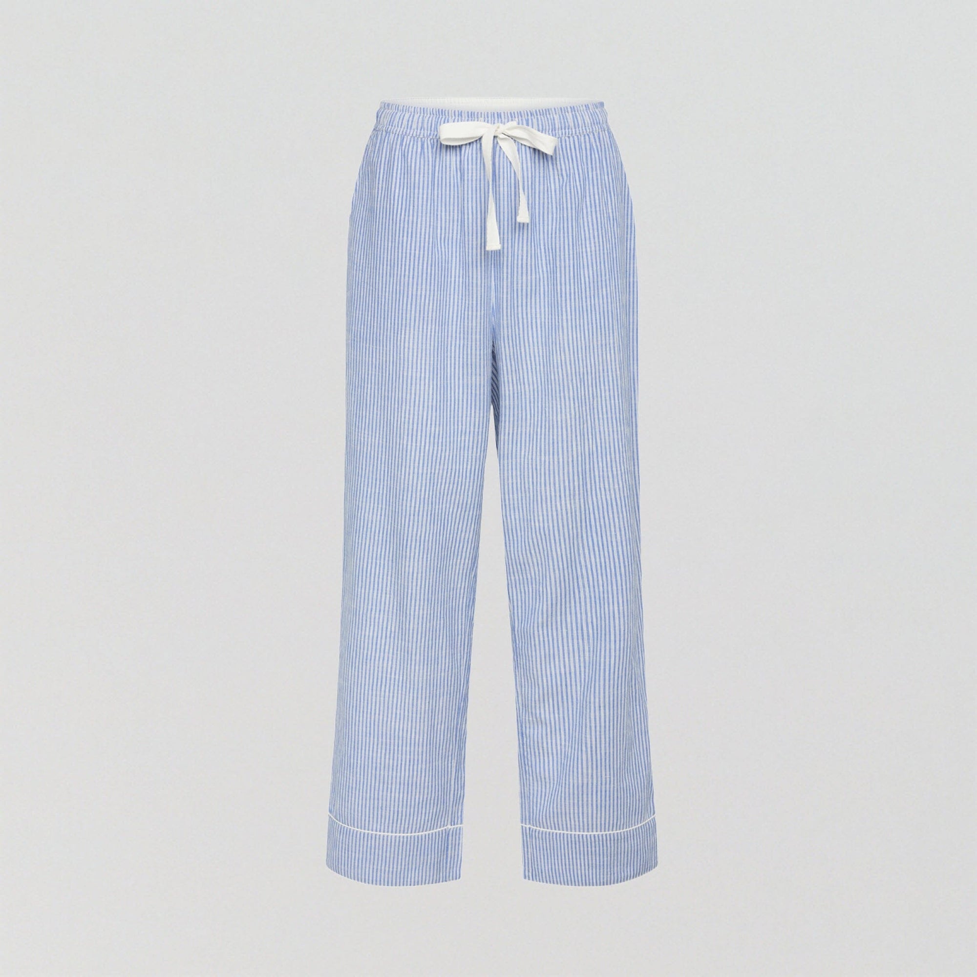 Organic cotton long pyjama trouser [Blue & White Stripe] Sleep CCDK 