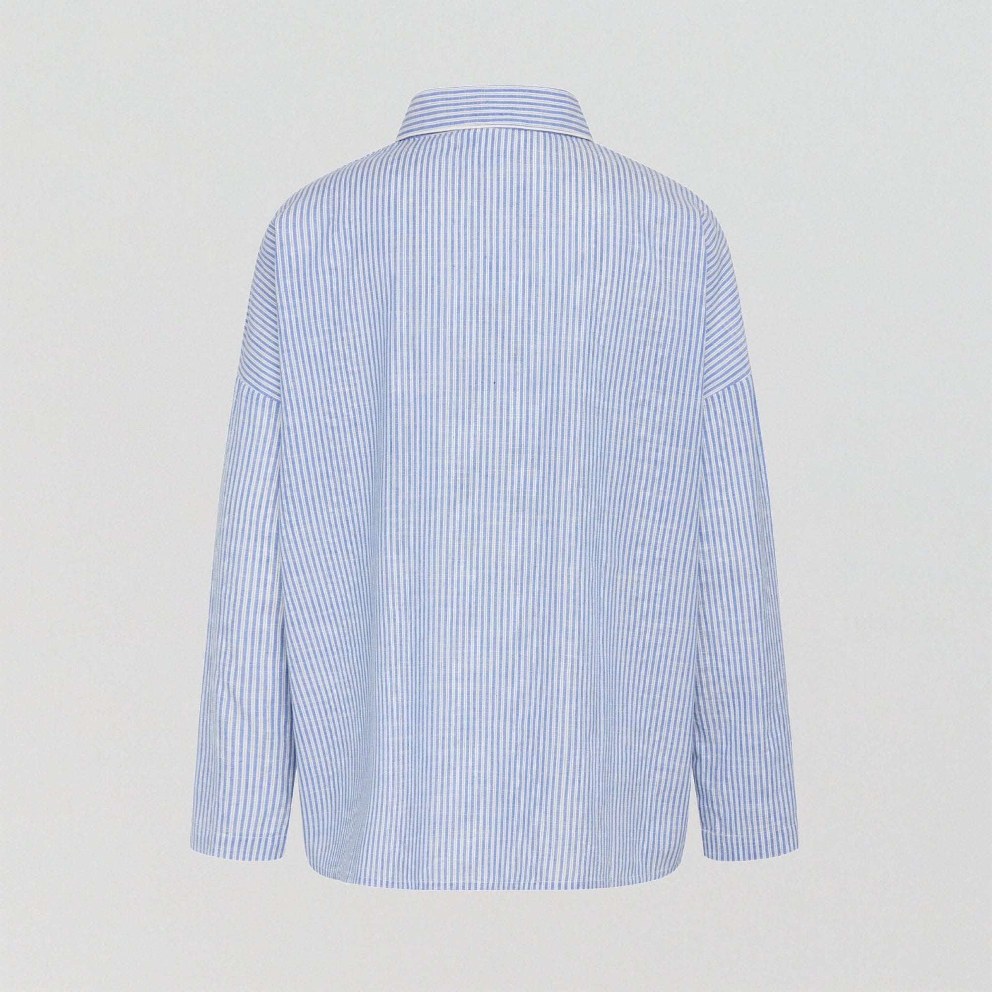 Organic cotton long sleeve pyjama shirt [Blue & White Stripe] Sleep CCDK 