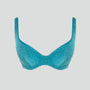 Lurex scoop bikini top [Ocean]