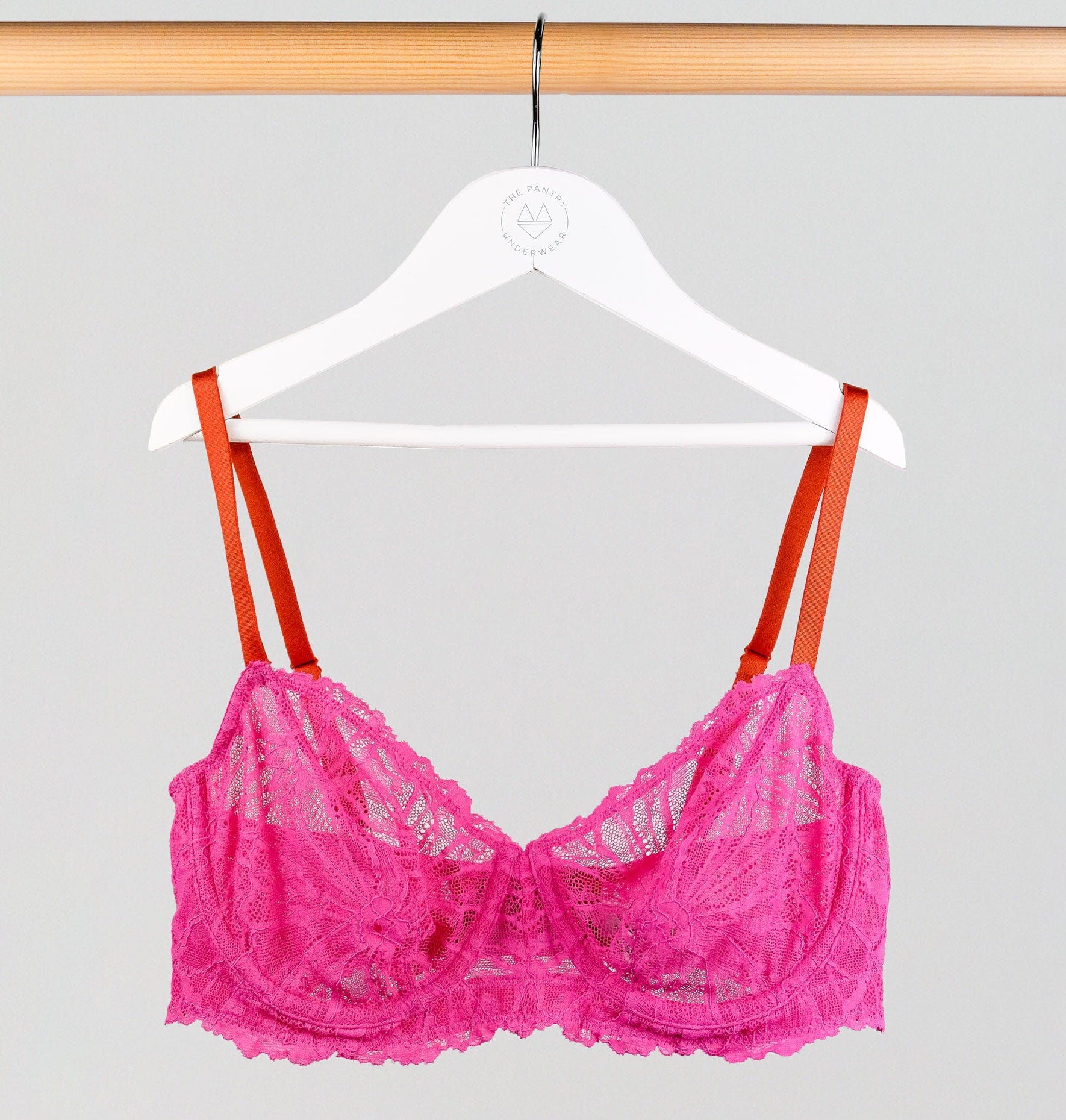 Magenta lace & rust balconette Bras Dora Larsen 
