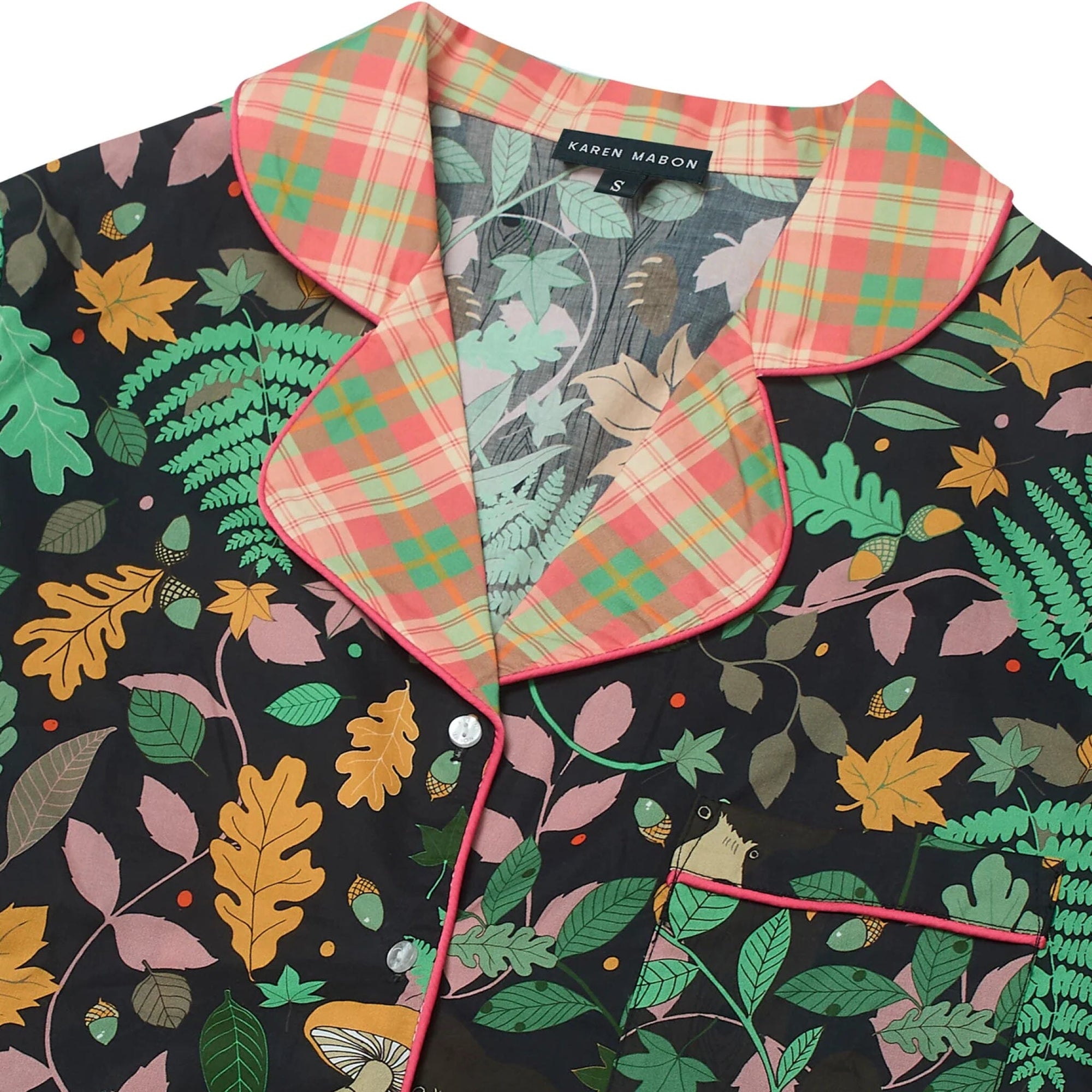 Fantastical forest long cotton pyjama set Sleep Karen Mabon 