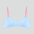 Periwinkle blue & pink floral lace bralette Bras Dora Larsen 