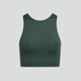 Medium support racerback crop top [Moss Green] Girlfriend Collective 
