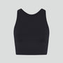Medium support racerback ribbed crop top [Black] Girlfriend Collective 
