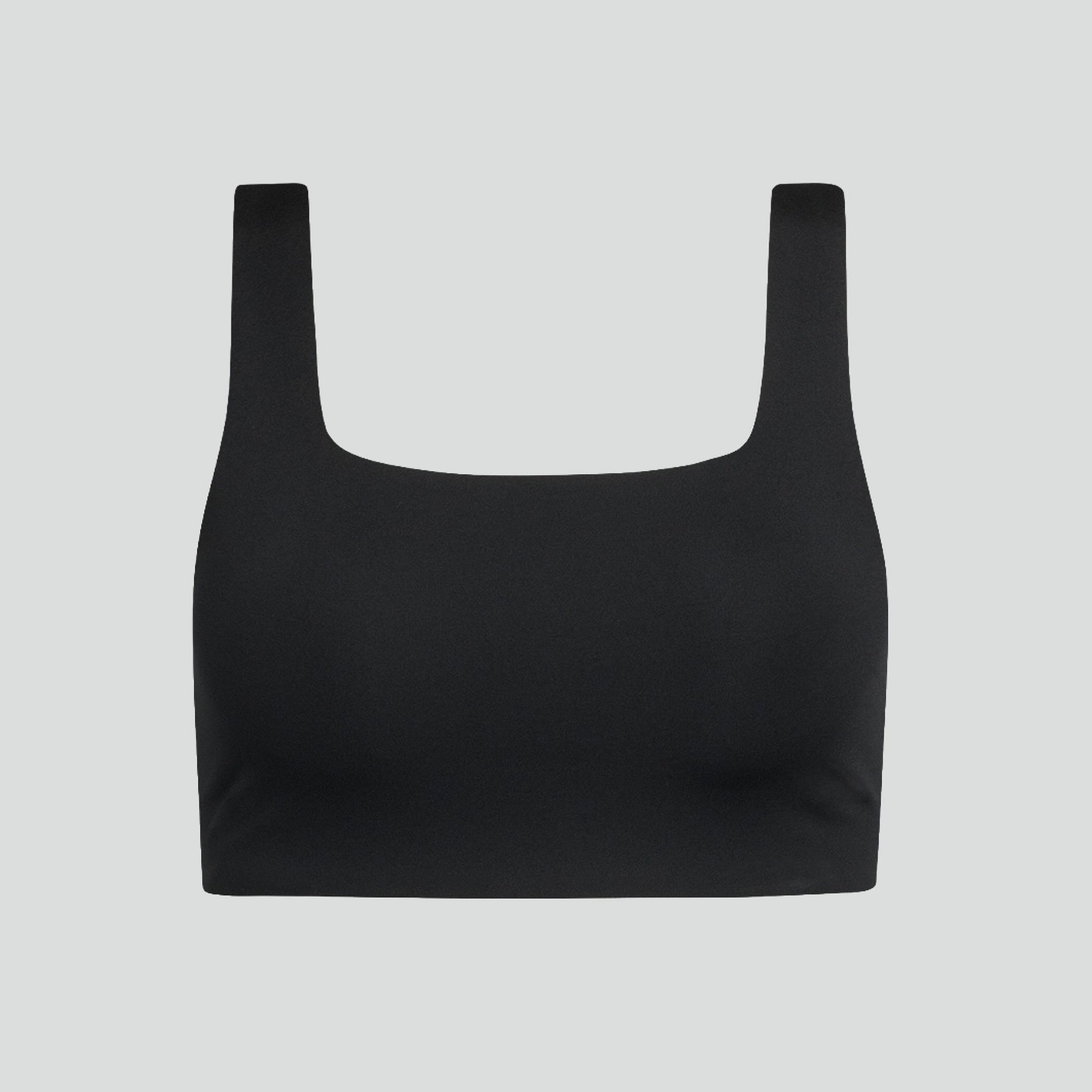 Medium support square neck sports bra [Black] Girlfriend Collective 