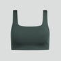 Medium support square neck sports bra [Moss Green] Girlfriend Collective 