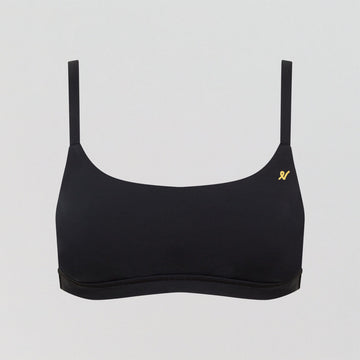 Microfibre scoop neck bralette [Black] Bras Nudea XS 